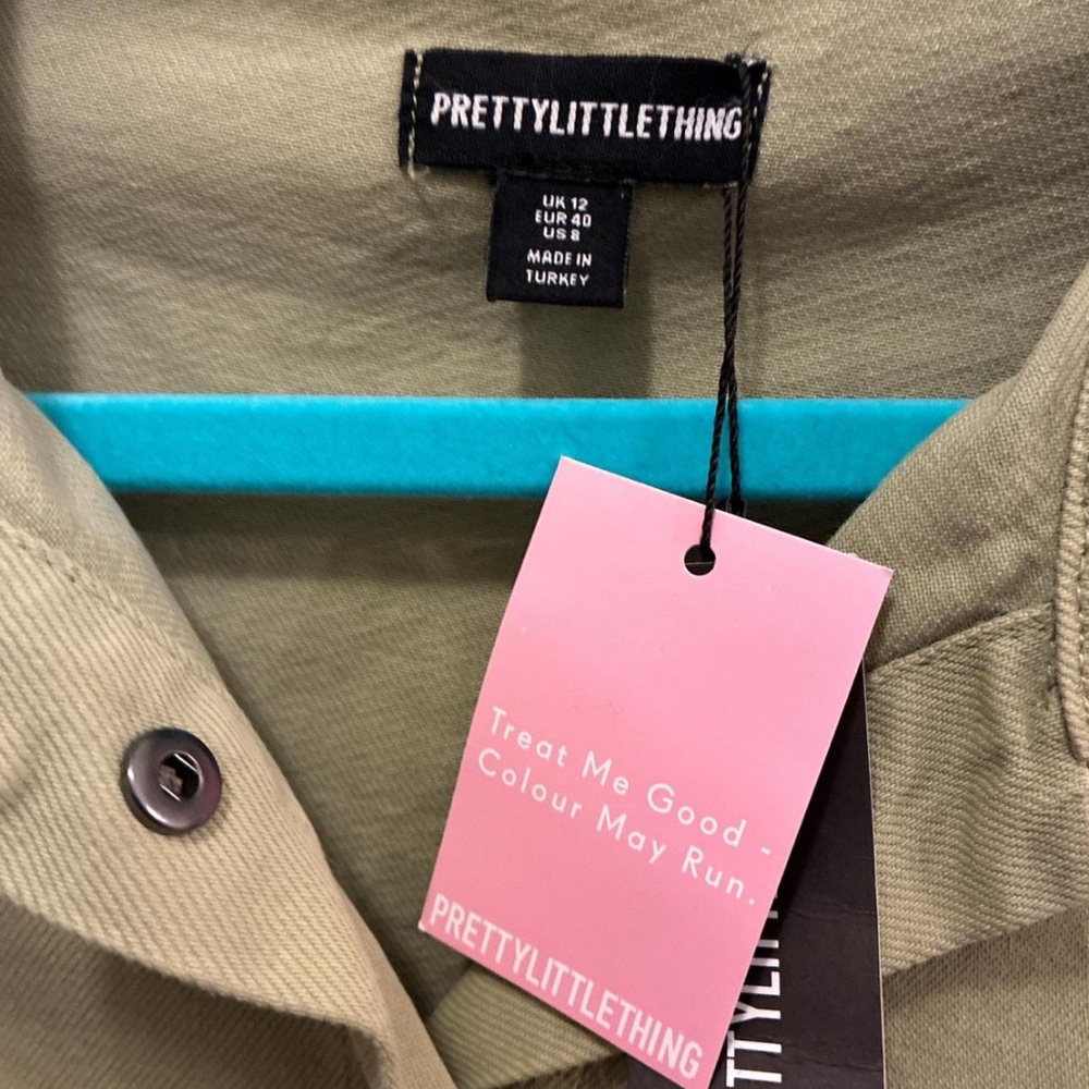 Prettylittlething Olive Oversized Button-Down Shi… - image 2